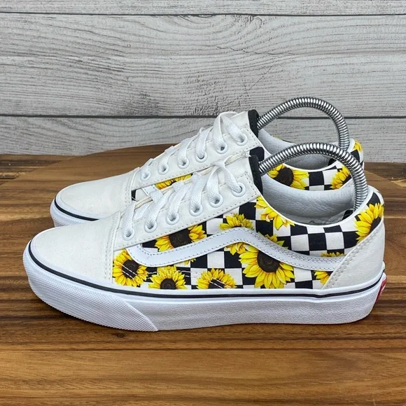 Custom Vans Old Skool Vans Era Sunflower Vans Shoes Vans Old Skool